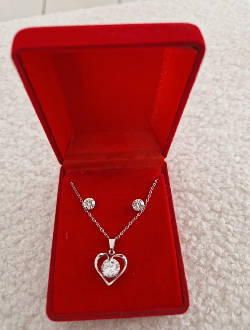 RVS Zilverkleurig setje sieraden