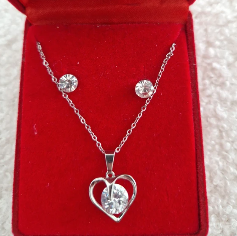 RVS Zilverkleurig setje sieraden