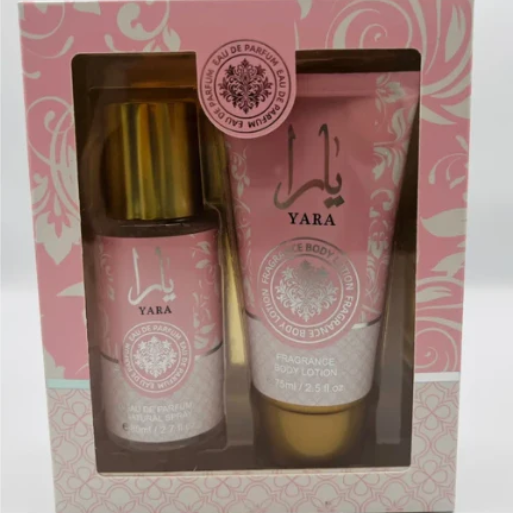 04 Punten.... Yara Pink setje - Bodymist 80ml - Bodylotion 75ml