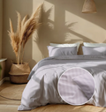 06 Punten.... Dekbedovertrek Embossed Stripes200x200/220