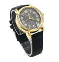 05 Punten.... Horloge Quartz PU Band 36mm Zwart