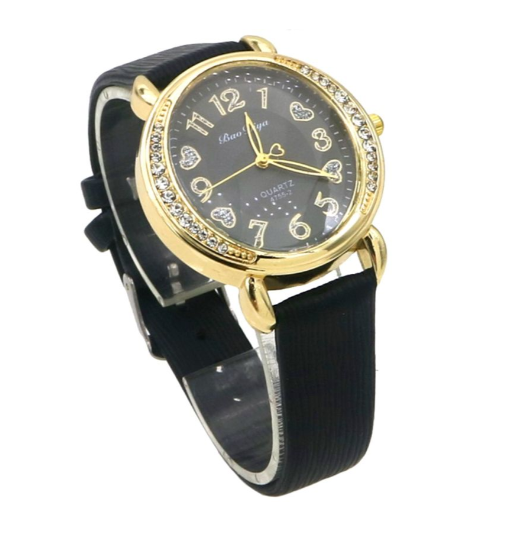 05 Punten.... Horloge Quartz PU Band 36mm Zwart