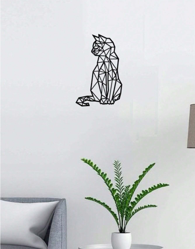 02 Punten.... Smeedijzeren wanddecoratie Kat wanddecoratie