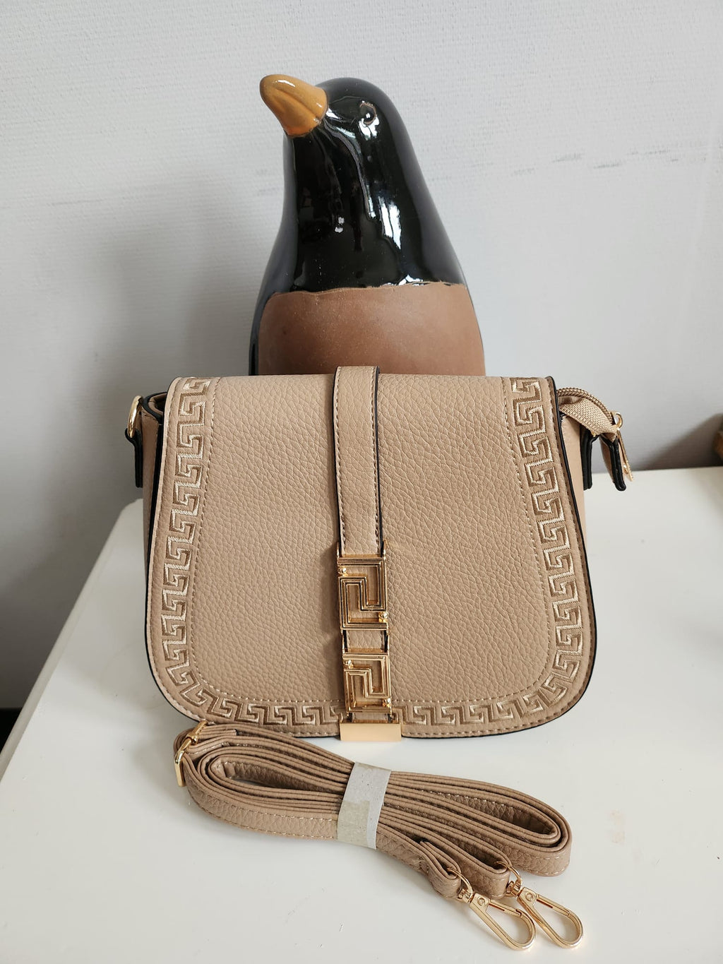 Leuke beige handtas