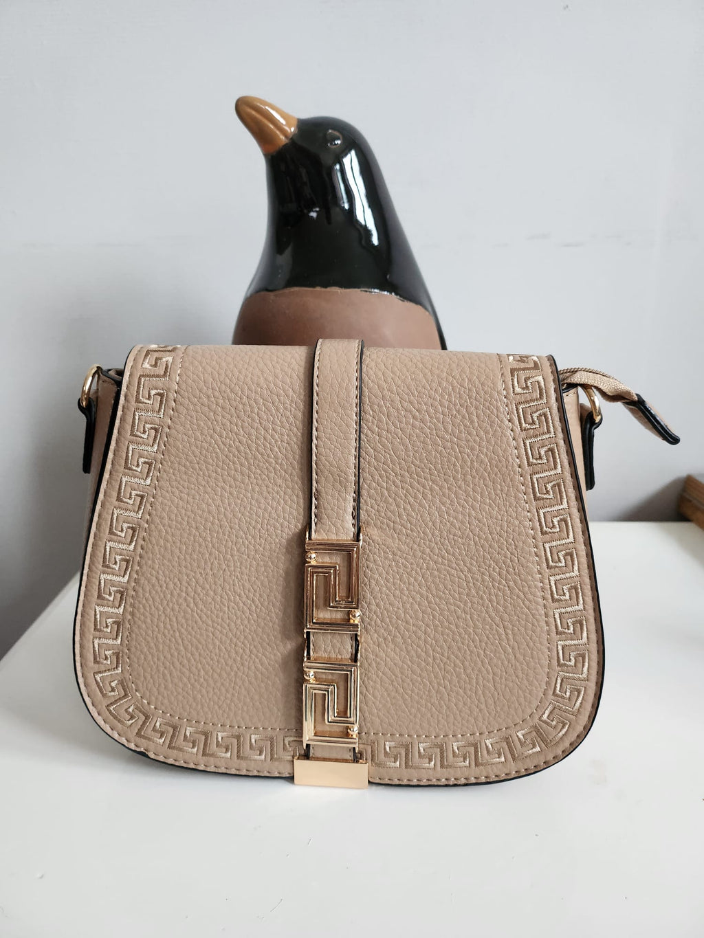 Leuke beige handtas