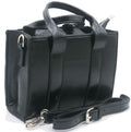Zwarte handtas met strap en rits